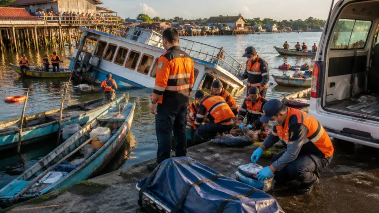 Kapal Wisata Berpenumpang Warga Samarinda Tenggelam di Perairan Bontang, 29 Orang Dievakuasi