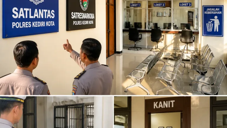 Kapolres Tinjau Satlantas dan Satresnarkoba, Tekankan Pelayanan untuk Warga Kediri