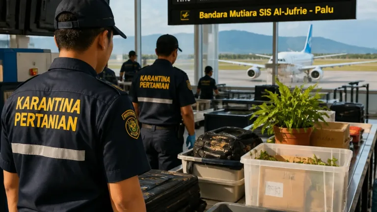 Karantina Perketat Pemeriksaan di Bandara Mutiara Palu Menyusul Rute Internasional Palu–Guangzhou