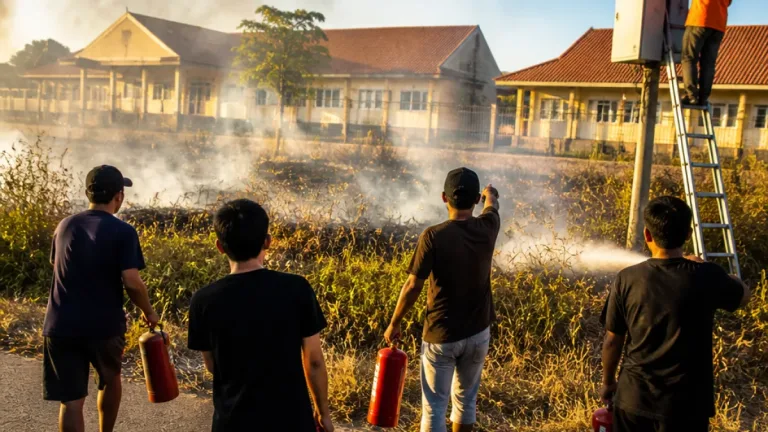 Karhutla Merembet ke SRT 9, Warga Banjarbaru Bergerak Cepat Padamkan Api