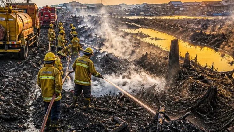 Karhutla Riau Januari–Juli 2026: 15.738,9 Ha Terbakar, Gambut Menjadi Titik Kritikal