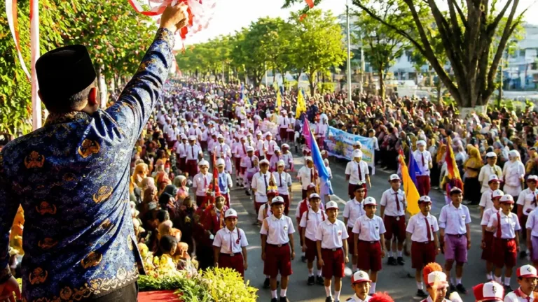 Karnaval Jalan Kaki Pelajar Kembali Meriahkan Cilacap setelah 14 Tahun Vakum