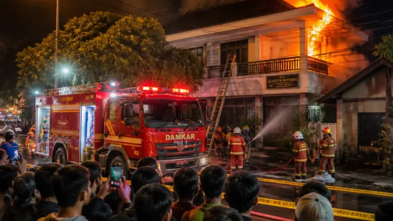 Kebakaran di Jalan Museum, Bengkulu: Respon Cepat Warga dan Damkar Cegah Penyebaran