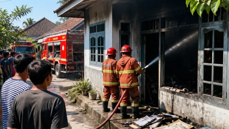 Kebakaran Rumah di Blitar: Ruang Tamu dan Kamar Rusak, Pemilik Kehilangan Dokumen Penting