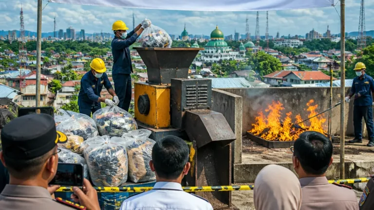 Kejari Langsa Musnahkan Barang Bukti 18 Perkara untuk Pastikan Tidak Beredar Kembali
