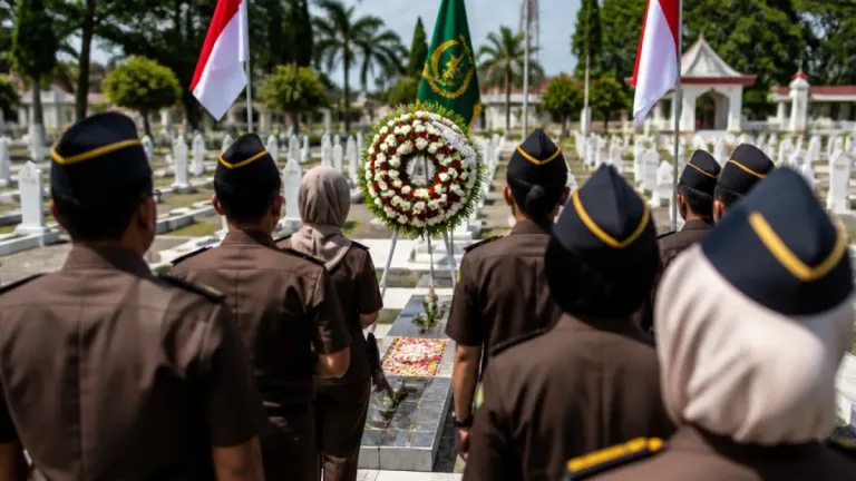 Kejari Tanjungbalai Gelar Ziarah di TMP sebagai Momentum Harlah Kejaksaan ke-81