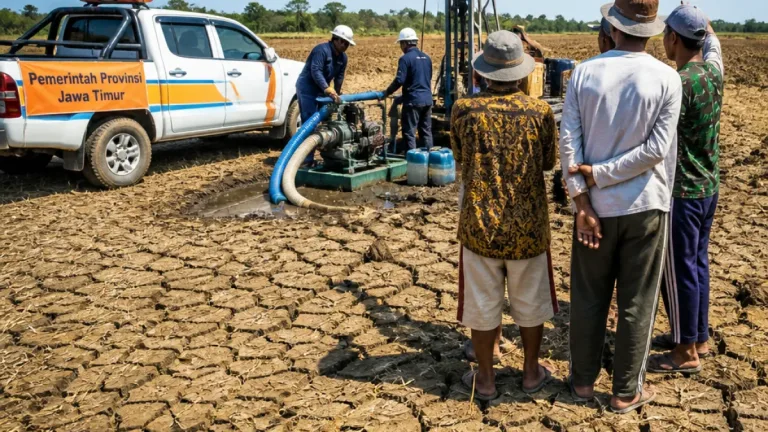 Kekeringan di Jatim: Lahan Pertanian Mulai Retak, Pemprov Siapkan Pompa dan Sumur Bor