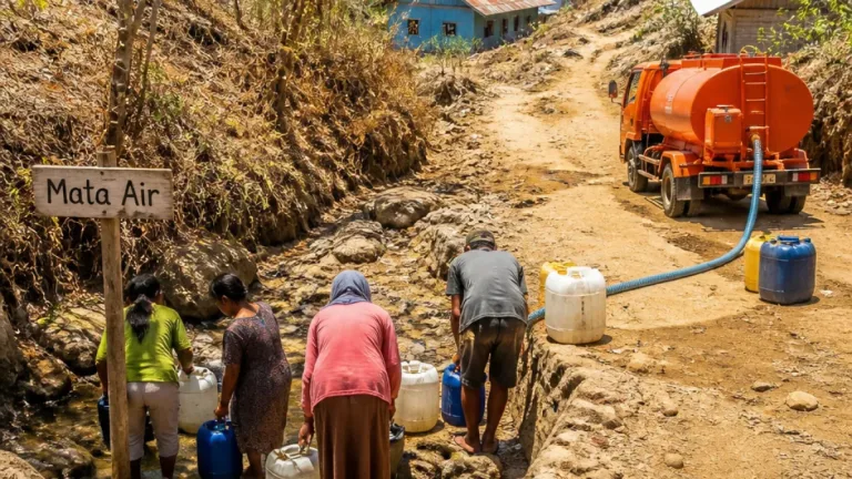 Kemarau Panjang di Gurabunga: Warga Bergantung pada Mata Air Ake Goa dan Bantuan Tangki BPBD