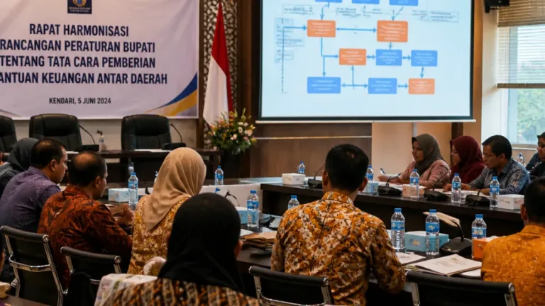 Kemenkum Sultra Harmonisasi Raperbup tentang Tata Cara Bantuan Keuangan Antar Daerah