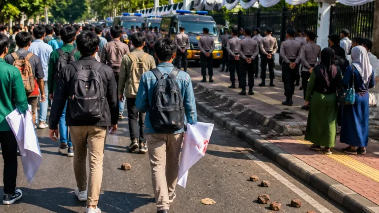 Kericuhan Singkat Saat Aksi Mahasiswa Papua di Makassar, Polisi Kawal Hingga Kembali ke Asrama