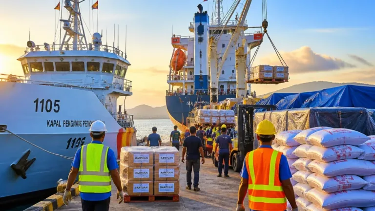 KKP dan Pemprov Sultra Kirim Lebih dari 50 Ton Bantuan Laut untuk Korban Gempa NTT