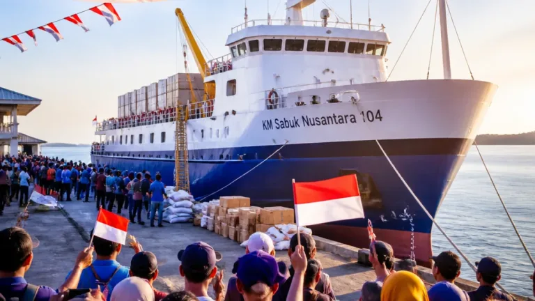 KM Sabuk Nusantara 104 Kembali Bersandar di Eray, Warga Wetar Utara Sambut Haru