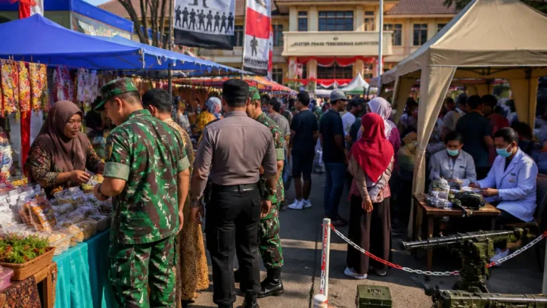 Kodim 0809/Kediri Gelar Bazar UMKM dan Layanan Publik pada HUT ke-81 TNI di Kabupaten Kediri