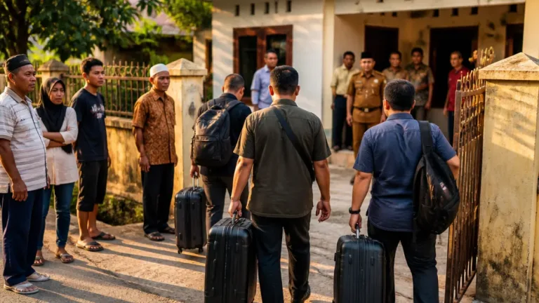 KPK Geledah Rumah Sekwan DPRD Kota Bengkulu, Bawa Tiga Koper Diduga Barang Bukti