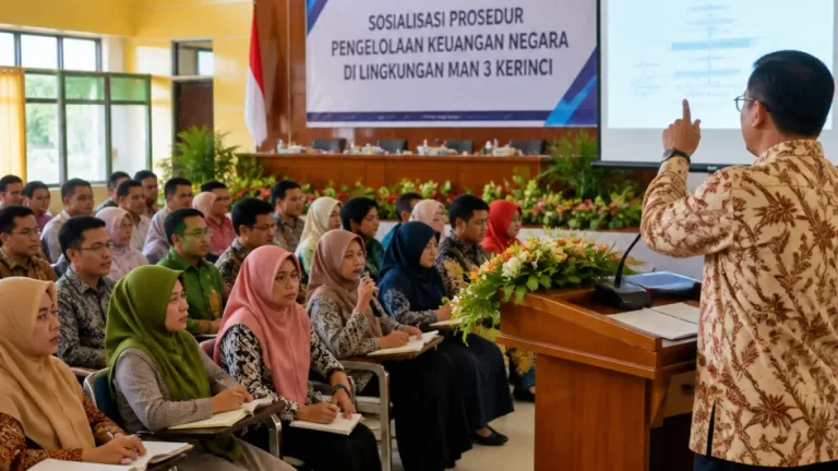 KPPN Sungai Penuh Gelar Sosialisasi Pengelolaan Keuangan di MAN 3 Kerinci