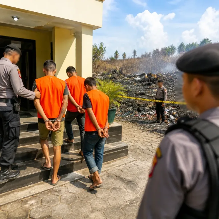 Tiga Terduga Pembakar Sampah di Mamuju Ditetapkan Tersangka, Karhutla Capai 80 Hektare