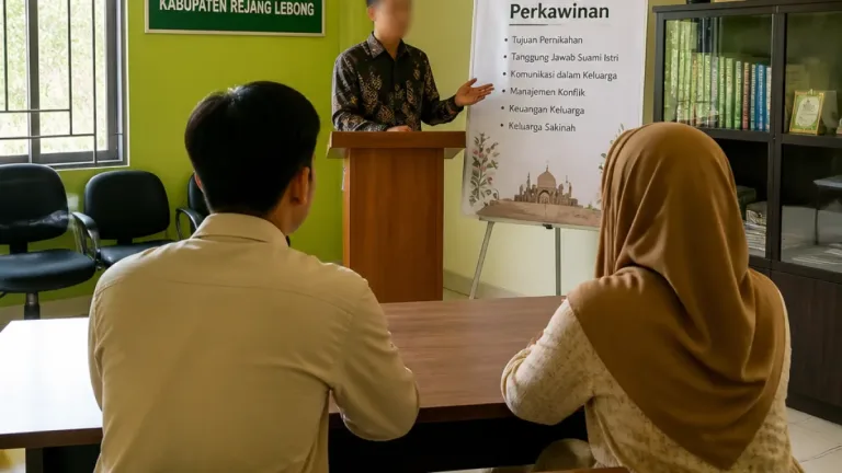 KUA Curup Timur Tetap Beri Bimbingan Perkawinan Meski Hanya Satu Pasang Catin