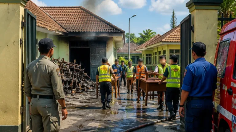 Kudus: Gudang SMPN 1 Undaan Terbakar, Api Dipadamkan Sebelum Menyebar ke Ruang Kelas
