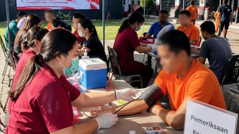 Lapas Curup Gelar Pemeriksaan Kesehatan Gratis dalam Rangka HUT RI ke-81