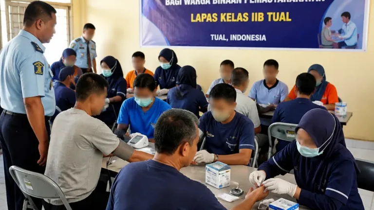 Lapas Tual Gelar Pemeriksaan Kesehatan Massal untuk Pegawai dan Warga Binaan