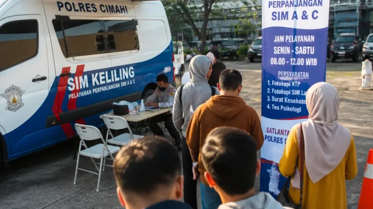 Layanan SIM Keliling Polres Cimahi Kembali Hadir di Eks Giant Kota Baru Parahyangan