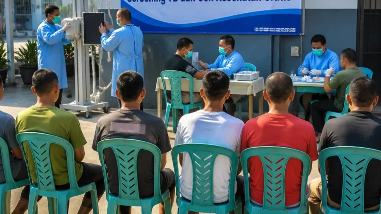 Madiun: Warga Binaan Lapas Pemuda Jalani Tracking TB Terintegrasi dan Cek Kesehatan Gratis