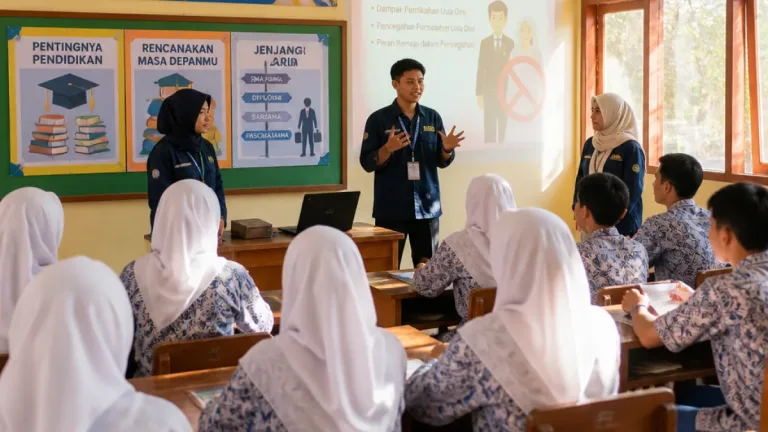 Mahasiswa KKN Edukasi Siswa SMK Pratiwi Prabumulih soal Pencegahan Pernikahan Dini