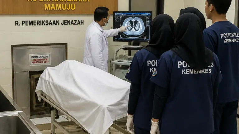 Mahasiswa Poltekkes Mamuju Dampingi Pemeriksaan Forensik di RS Bhayangkara