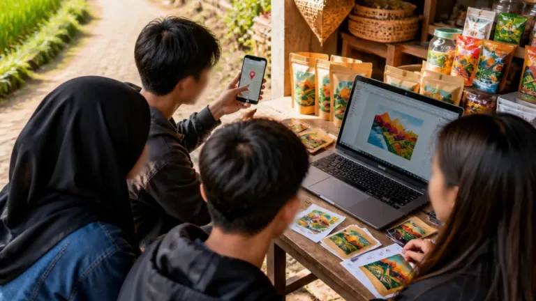 Mahasiswa UB Kediri Dampingi Digitalisasi 13 UMKM Desa Tawang