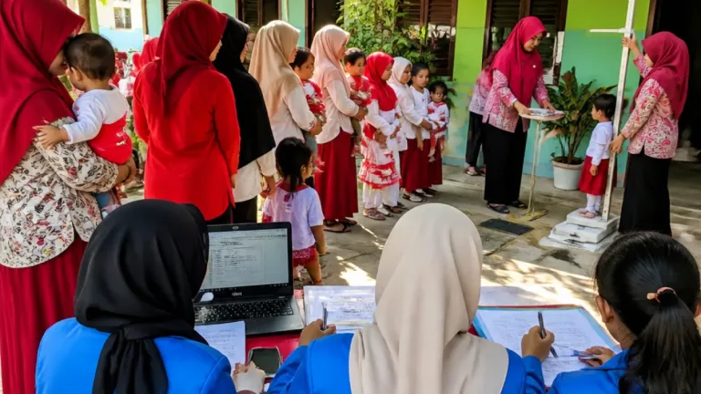 Mahasiswa UIN SUNA Lhokseumawe Meriahkan Posyandu Ulee Pulo dengan Lomba Baju Serasi Ibu-Anak
