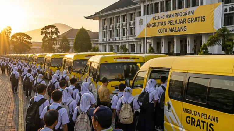 Malang Luncurkan Angkutan Pelajar Gratis: 66 Armada Layani 15 Rute