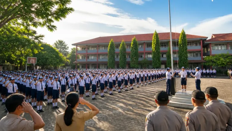Manado: 1.200 Siswa SMPN 8 Gelar Upacara HUT RI ke-81 secara Khidmat