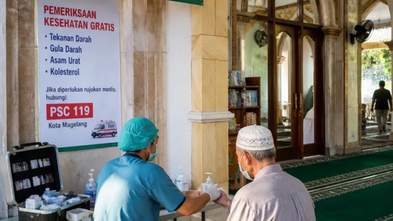 Masjid Agung An-Nuur Magelang Buka Pos Kesehatan untuk Pengunjung dan Jamaah