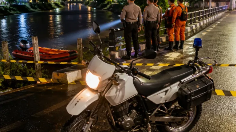 Motor ASN Ditemukan Menyala di Jembatan, Warga dan Petugas Cari ASN Kota Bogor di Cisadane