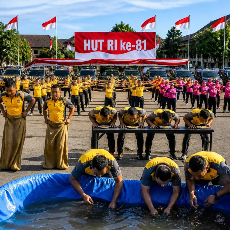 Polres Toraja Utara Gelar Olahraga dan Lomba Tradisional Sambut HUT RI ke-81