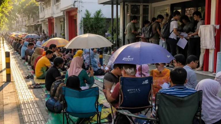 Orang Tua di Yogyakarta Rela Antre dan Menginap demi Kuota Bimbel Persiapan SMA