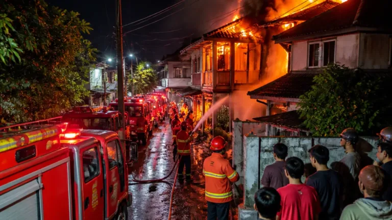 Padang: Dua Petak Rumah di Piai Tanah Sirah Terbakar, Kerugian Diperkirakan Rp800 Juta