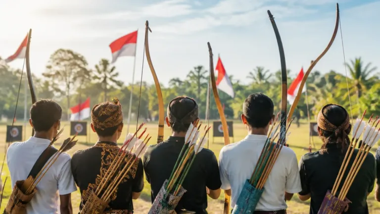 Panahan HUT RI di Nabire: Busur, Anak Panah, dan Upaya Merawat Kebersamaan