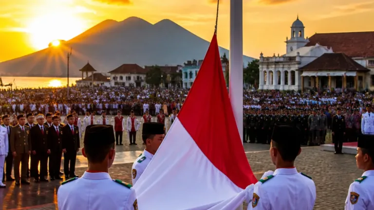 Paskibraka Sultan Khairun Sukses Turunkan Bendera pada Upacara HUT di Ternate