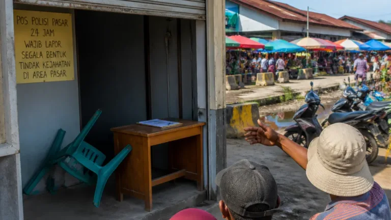 Pedagang Timika Kecewa Pos Polisi Kosong Usai Sepeda Motor Raib di Pasar Sentral