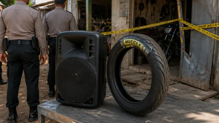 Pelaku Pembobolan Bengkel di Kalianda Ditangkap, Polisi Sita Speaker dan Satu Ban Bukti