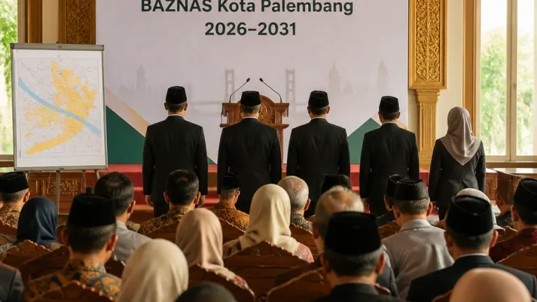 Pelantikan Komisioner BAZNAS Palembang 2026–2031 Fokuskan Perhatian ke Wilayah Pinggiran