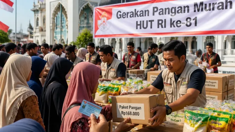 Pemko Banda Aceh Gelar Gerakan Pangan Murah Jelang HUT RI ke-81