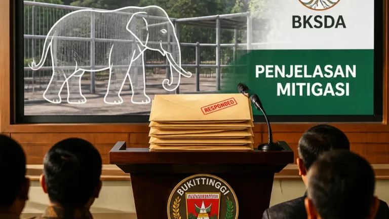 Pemko Bukittinggi Jelaskan Langkah Mitigasi untuk Gajah Sumatera 'Zidan' di TMSBK