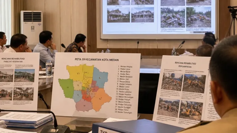 Pemko Medan Paparkan Strategi Rehabilitasi Pascabencana kepada Satgas PRR