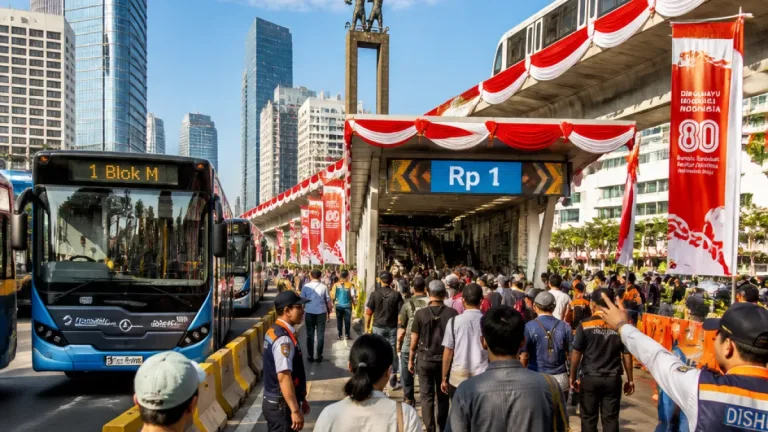 Pemprov DKI Tetapkan Tarif Transjakarta, MRT, LRT Hanya Rp 1 pada 17 Agustus