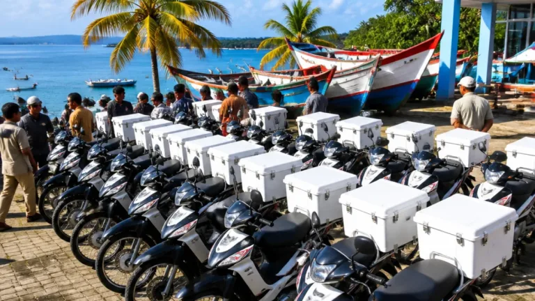 Pemprov Gorontalo Salurkan 21 Motor Ber-kotak Pendingin untuk Nelayan Pesisir