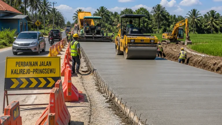 Pemprov Lampung Targetkan Perbaikan Jalan Kalirejo–Pringsewu Rampung Oktober 2026