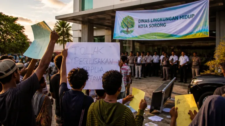 Pemuda Adat Hentikan Pembahasan AMDAL PT Papua Agri Mandiri di Sorong, Sorong Geger