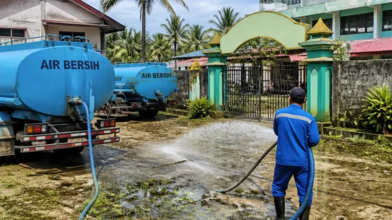 Pemulihan Pascabanjir: Dua Mobil Tangki Air Bersih Diterjunkan ke Padang